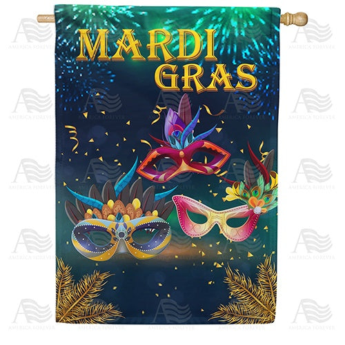 mardi gras feather flags