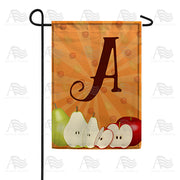 Apples & Pears Monogram Garden Flag