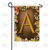 Pumpkins & Leaves Monogram Garden Flag