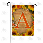 Autumn Sunflowers Monogram Garden Flag