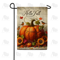 Autumn Pumpkin Welcome Garden Flag