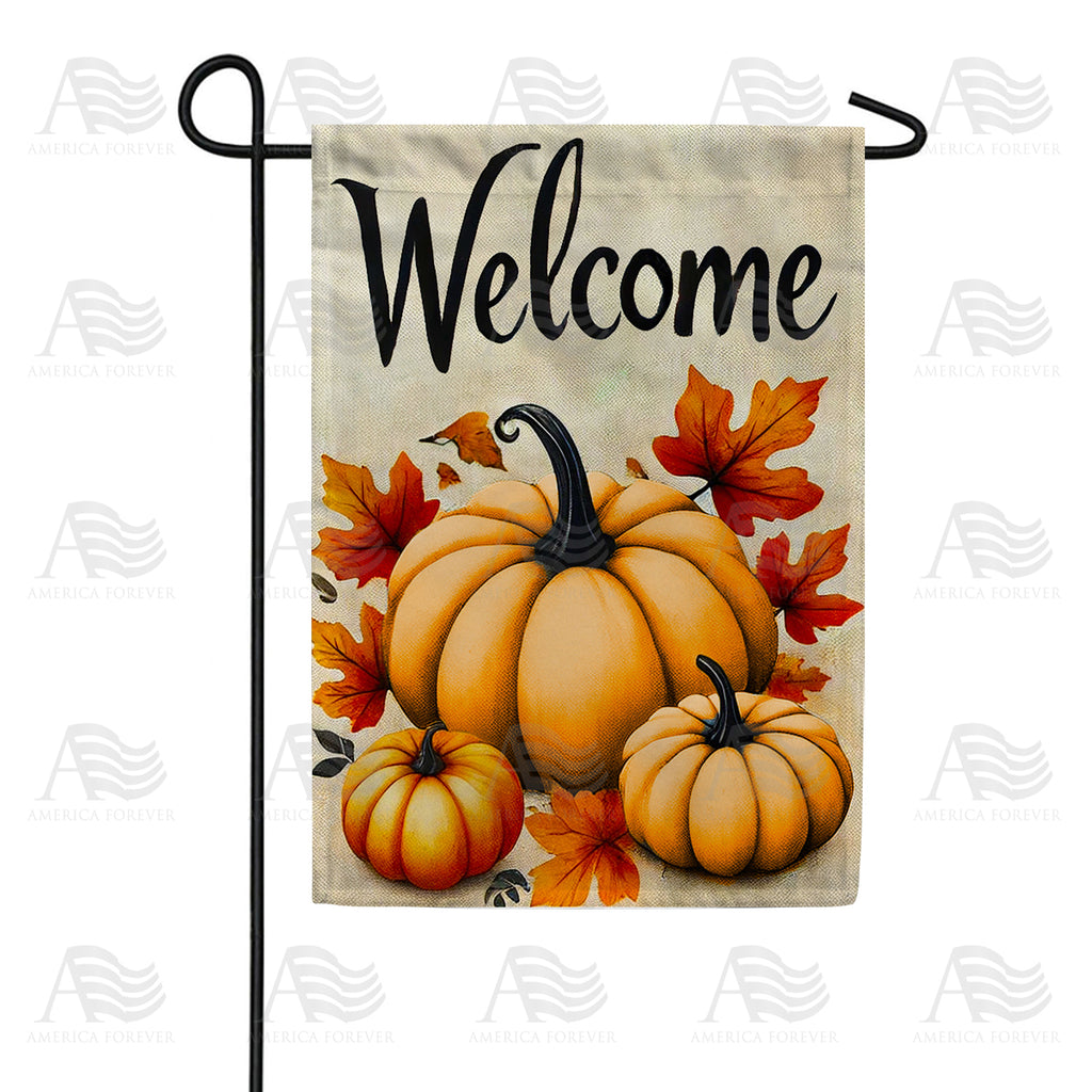 Welcome Pumpkin Garden Flag