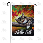 America Forever Hello Fall Kitty Garden Flag