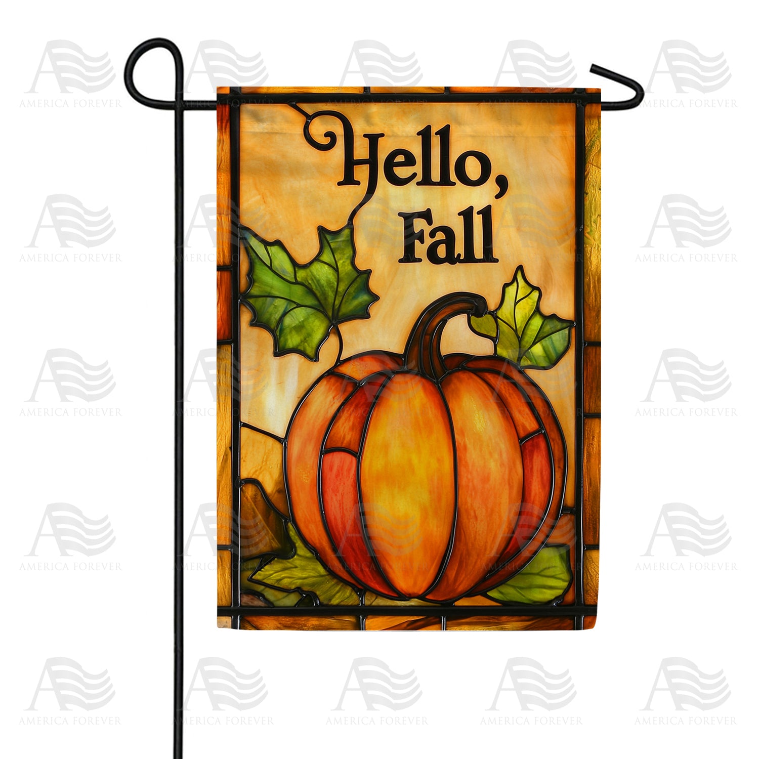 Hello Fall Pumpkin Garden Flag