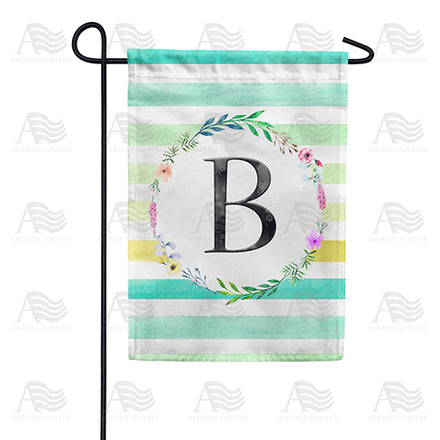 blue-striped-watercolor-monogram-garden-flag