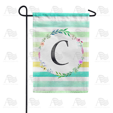 blue-striped-watercolor-monogram-garden-flag