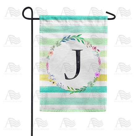 blue-striped-watercolor-monogram-garden-flag