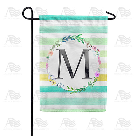 blue-striped-watercolor-monogram-garden-flag