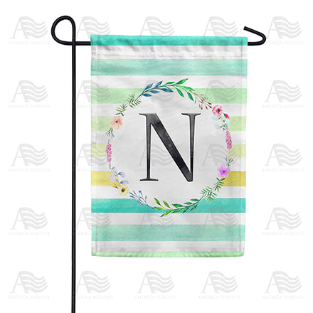 blue-striped-watercolor-monogram-garden-flag