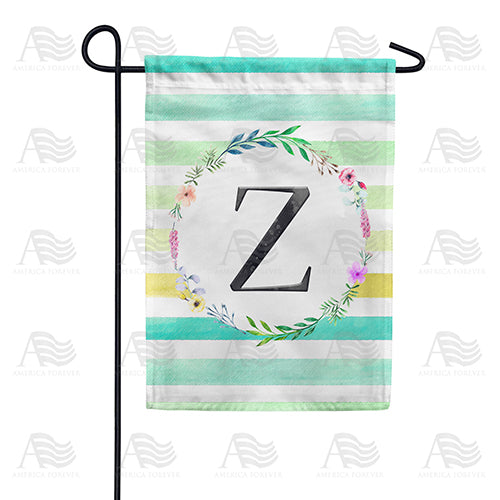 blue-striped-watercolor-monogram-garden-flag