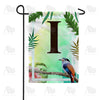 Tropical-Bird-monogram-garden-flag