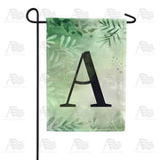 Lush Leaves Monogram Garden Flag