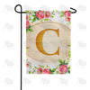 Country Roses Monogram Garden Flag