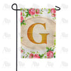 Country Roses Monogram Garden Flag