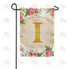 Country Roses Monogram Garden Flag