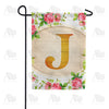 Country Roses Monogram Garden Flag