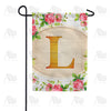 Country Roses Monogram Garden Flag