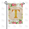 Country Roses Monogram Garden Flag