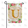 Country Roses Monogram Garden Flag