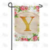 Country Roses Monogram Garden Flag