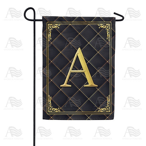 Quilted Royalty Monogram Garden Flag