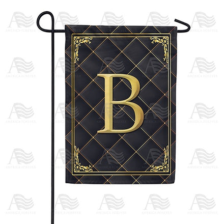 Quilted Royalty Monogram Garden Flag