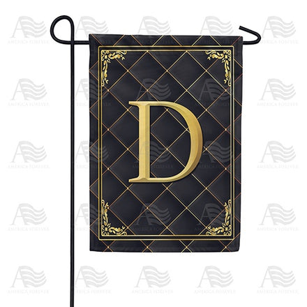 Quilted Royalty Monogram Garden Flag