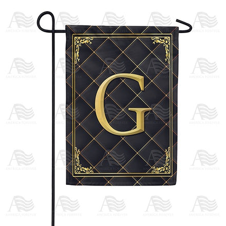 Quilted Royalty Monogram Garden Flag