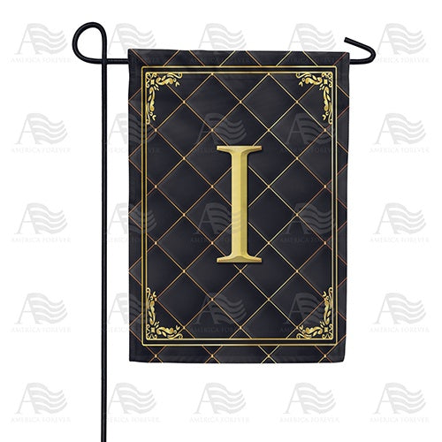 Quilted Royalty Monogram Garden Flag