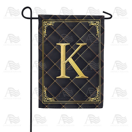 Quilted Royalty Monogram Garden Flag