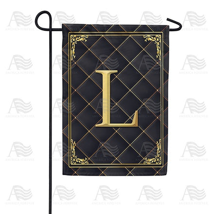 Quilted Royalty Monogram Garden Flag