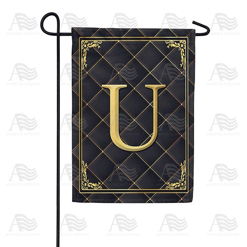 Quilted Royalty Monogram Garden Flag