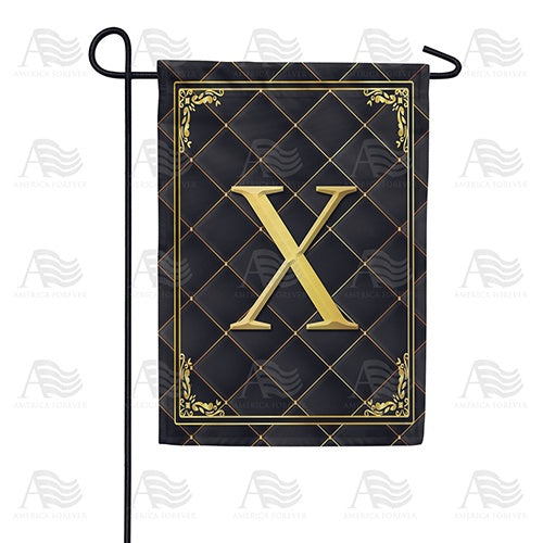 Quilted Royalty Monogram Garden Flag