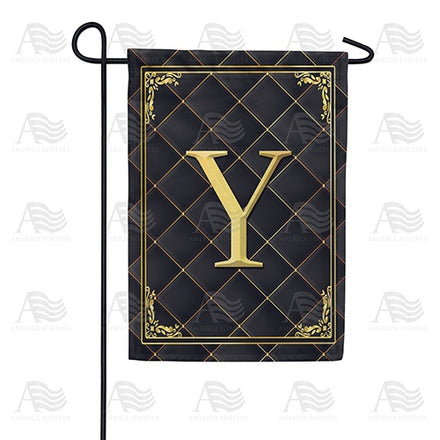 Quilted Royalty Monogram Garden Flag