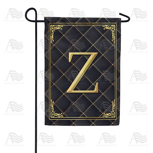 Quilted Royalty Monogram Garden Flag