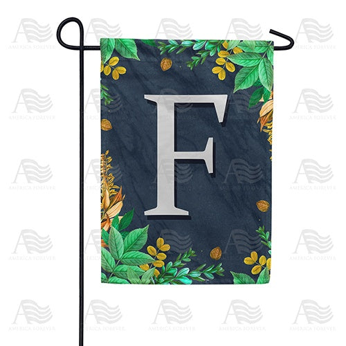 Fern On Slate Monogram Garden Flag