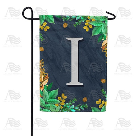 Fern On Slate Monogram Garden Flag