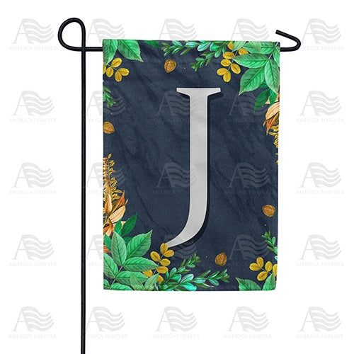 Fern On Slate Monogram Garden Flag