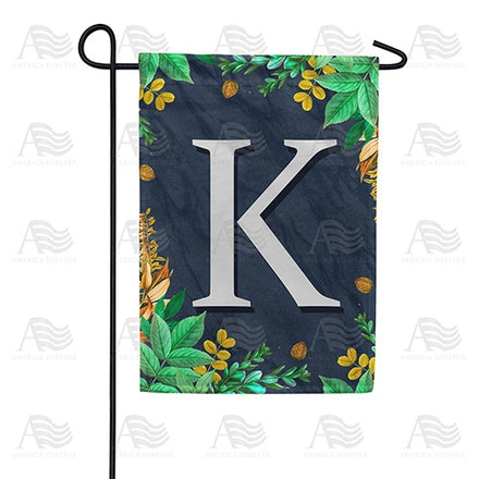 Fern On Slate Monogram Garden Flag