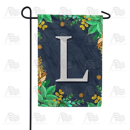 Fern On Slate Monogram Garden Flag