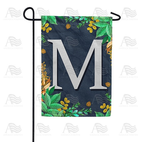 Fern On Slate Monogram Garden Flag