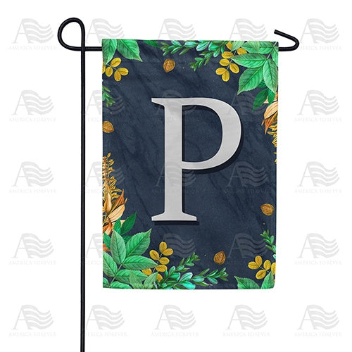 Fern On Slate Monogram Garden Flag