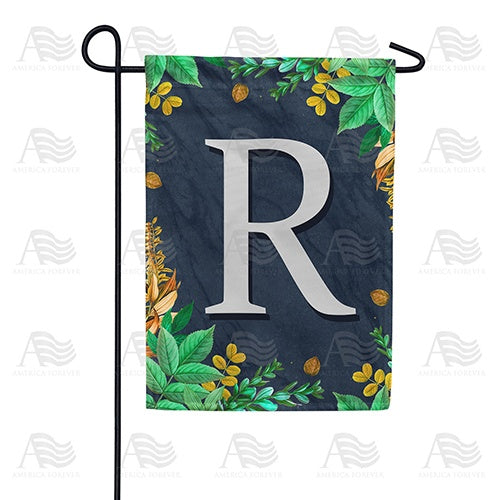 Fern On Slate Monogram Garden Flag