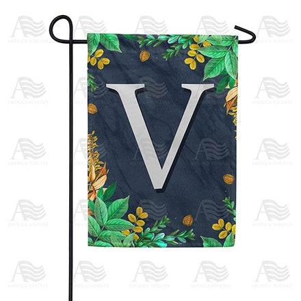 Fern On Slate Monogram Garden Flag