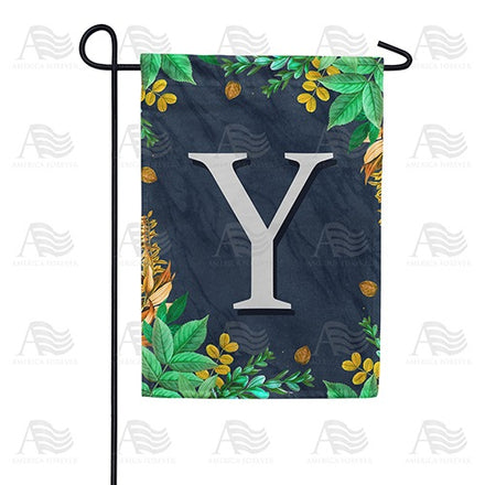 Fern On Slate Monogram Garden Flag