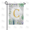 Simply Golden Monogram Garden Flag