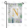 Simply Golden Monogram Garden Flag