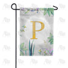 Simply Golden Monogram Garden Flag