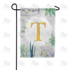 Simply Golden Monogram Garden Flag