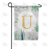 Simply Golden Monogram Garden Flag